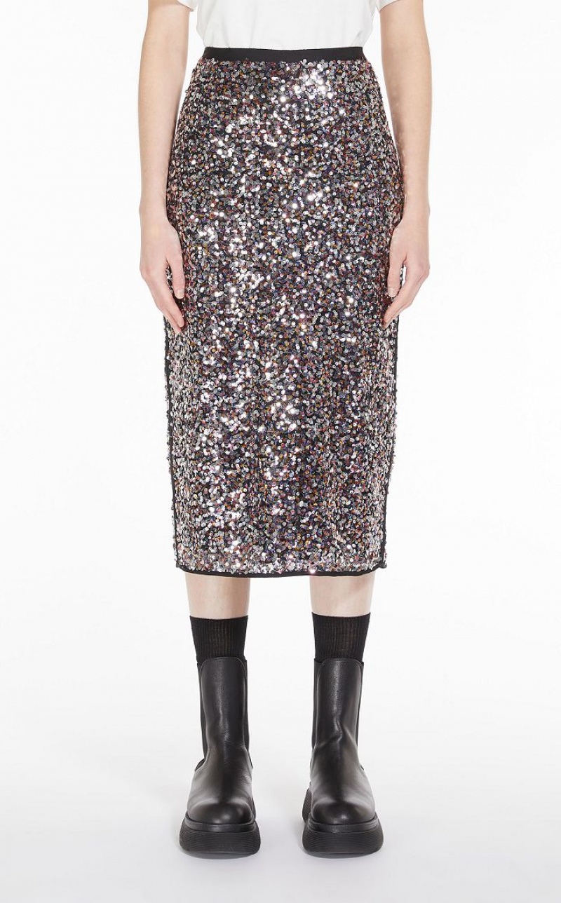 MULTICOLOUR MaxMara Sequinned Pencil Skirts | MMR593726