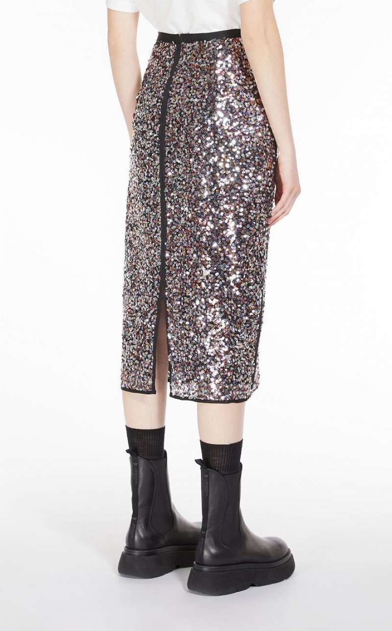 MULTICOLOUR MaxMara Sequinned Pencil Skirts | MMR593726