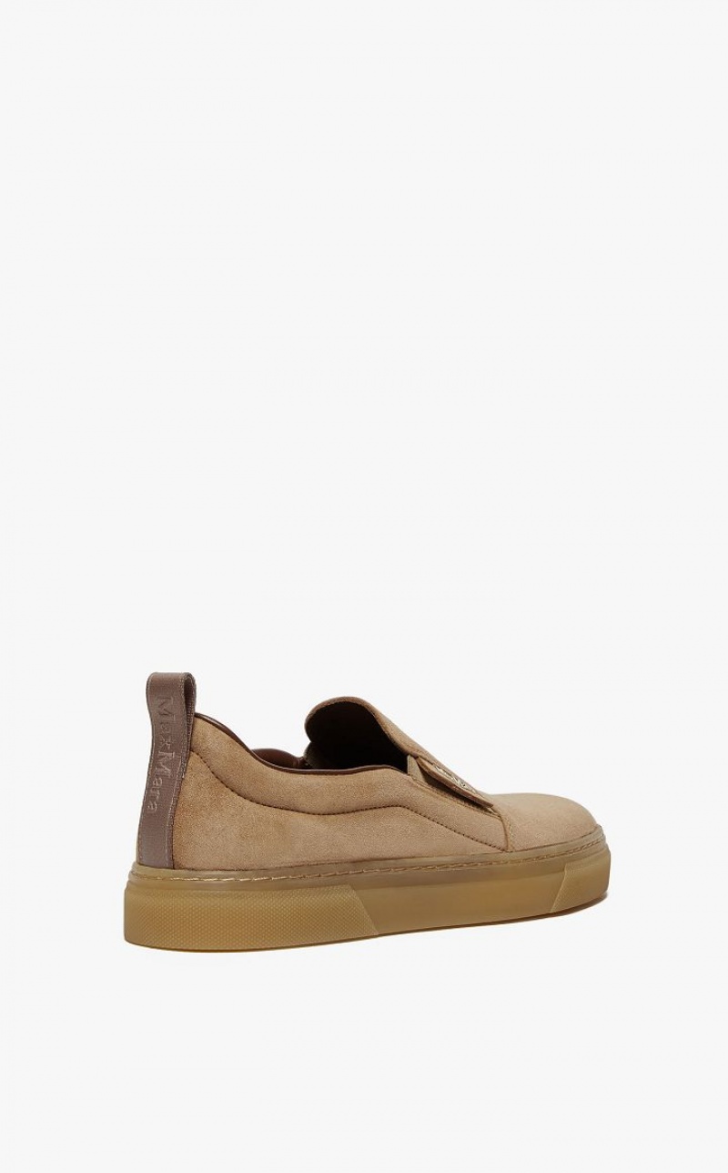 MUSTARD MaxMara Suede Slip-ons Sneakers | MMR594214