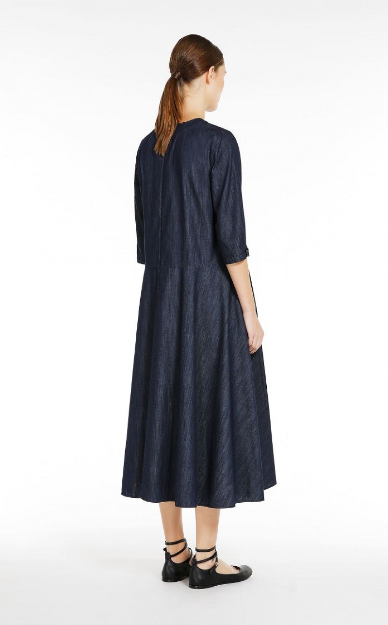 NAVY MaxMara Cotton Denim Dresses | MMR593393