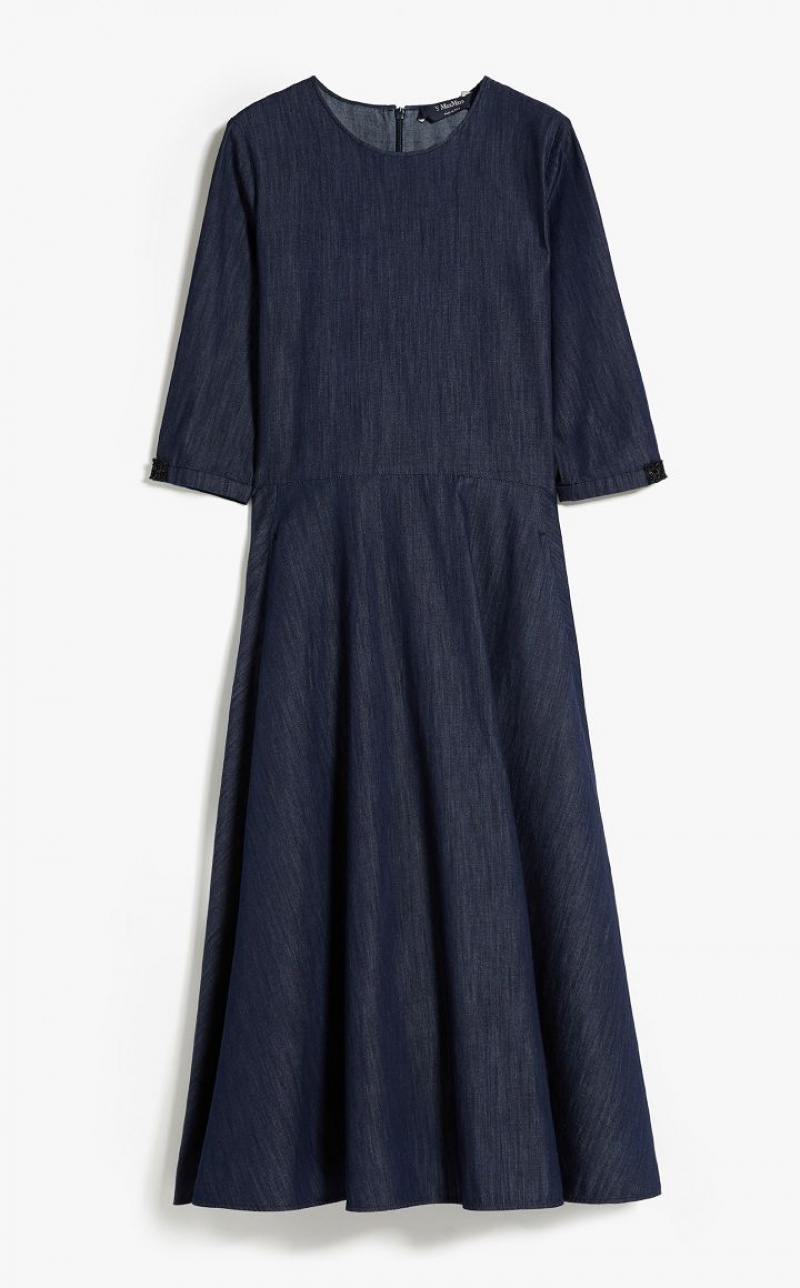 NAVY MaxMara Cotton Denim Dresses | MMR593393