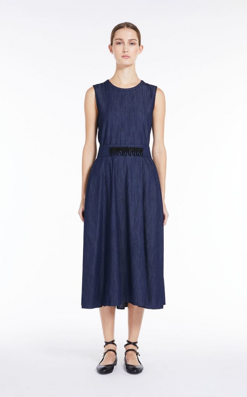 NAVY MaxMara Cotton Denim Dresses | MMR593410