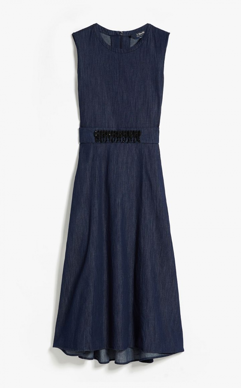 NAVY MaxMara Cotton Denim Dresses | MMR593410