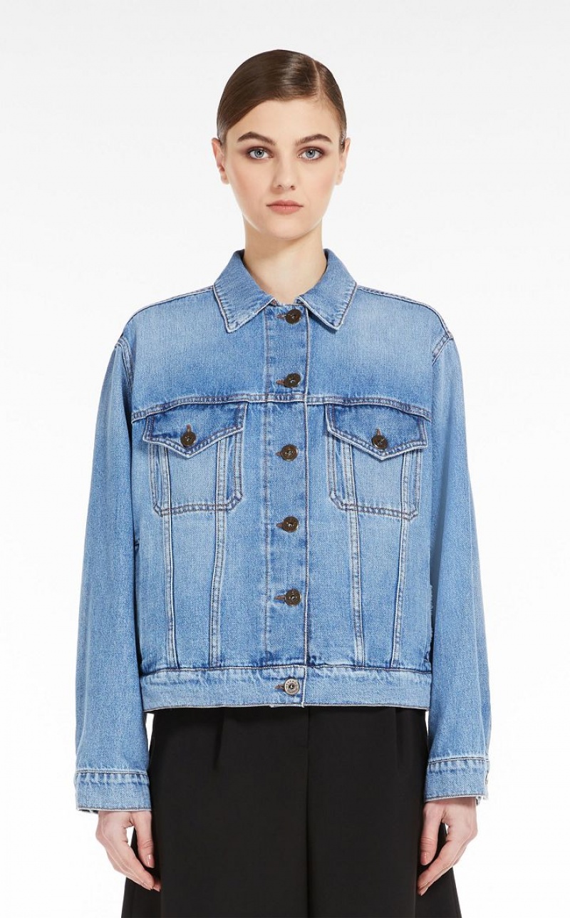 NAVY MaxMara Denim Jackets | MMR594098