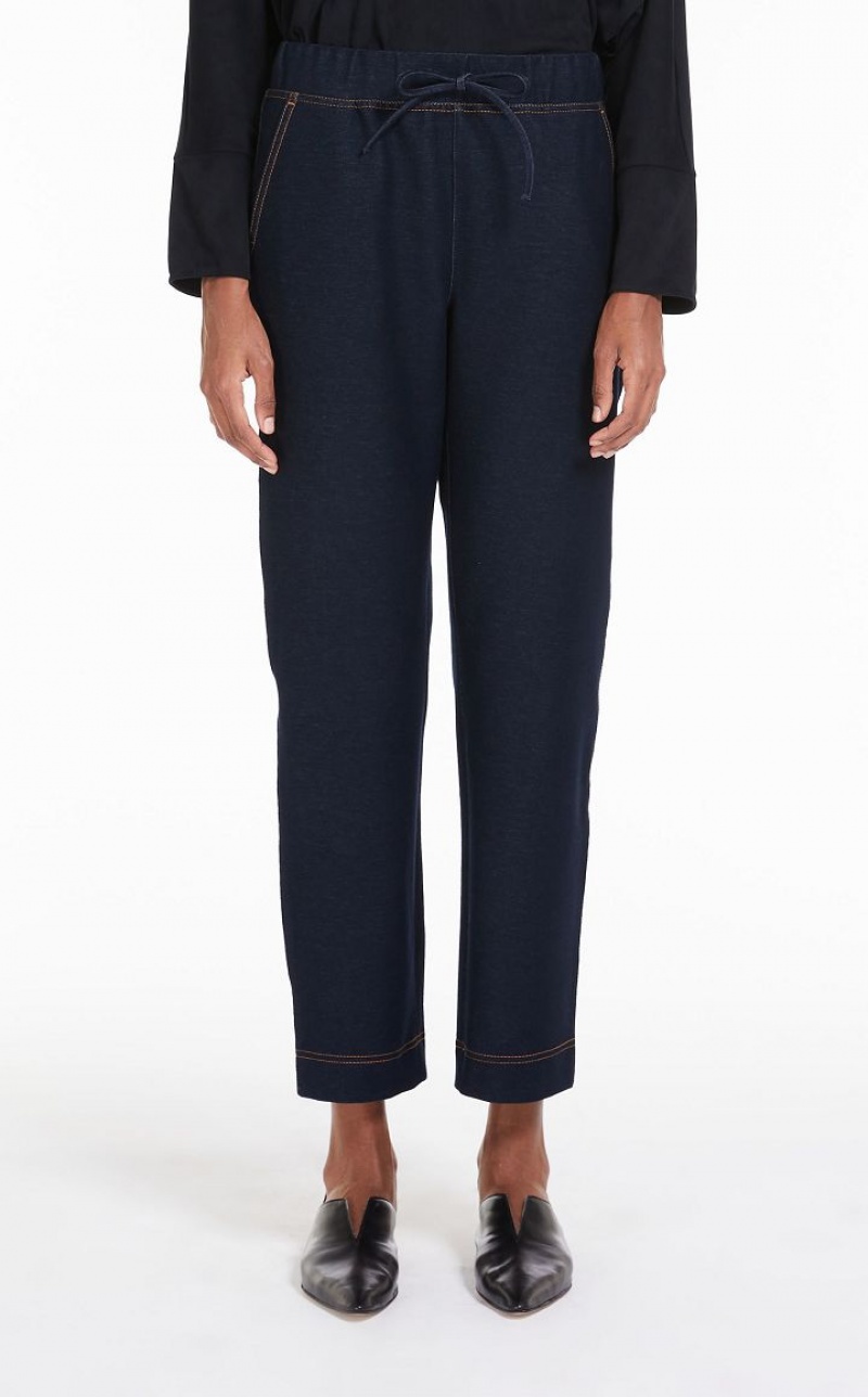 NAVY MaxMara Denim Jersey Joggers Jeans | MMR593816