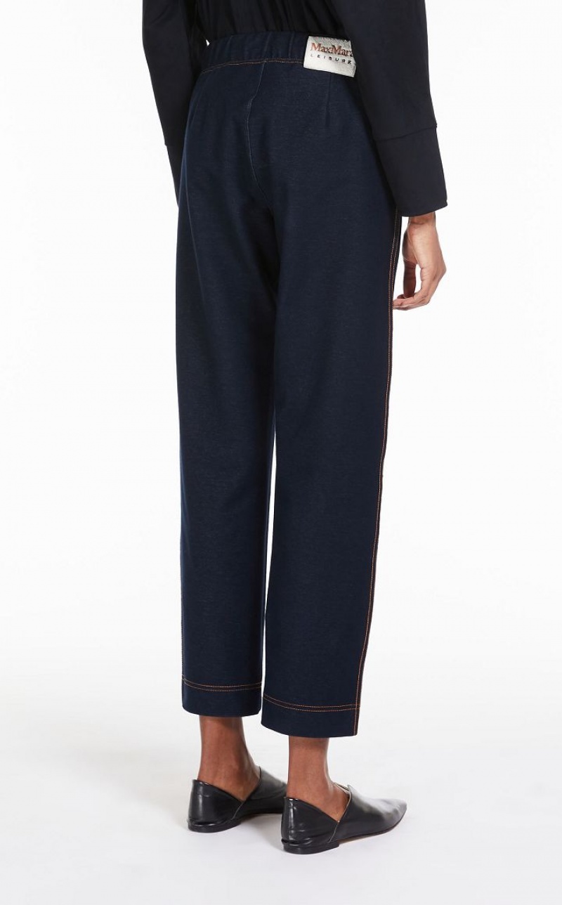 NAVY MaxMara Denim Jersey Joggers Jeans | MMR593816