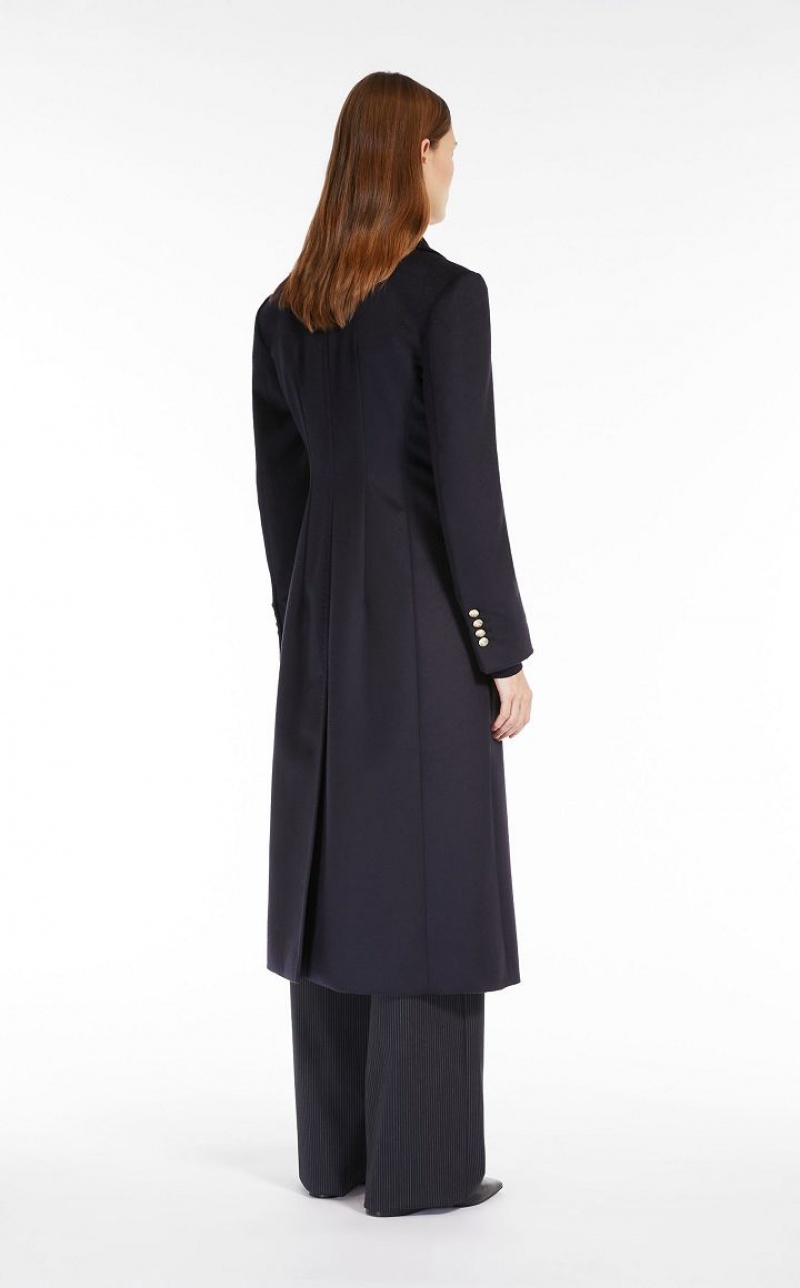 NAVY MaxMara Double-breasted Wool Coats | MMR593843