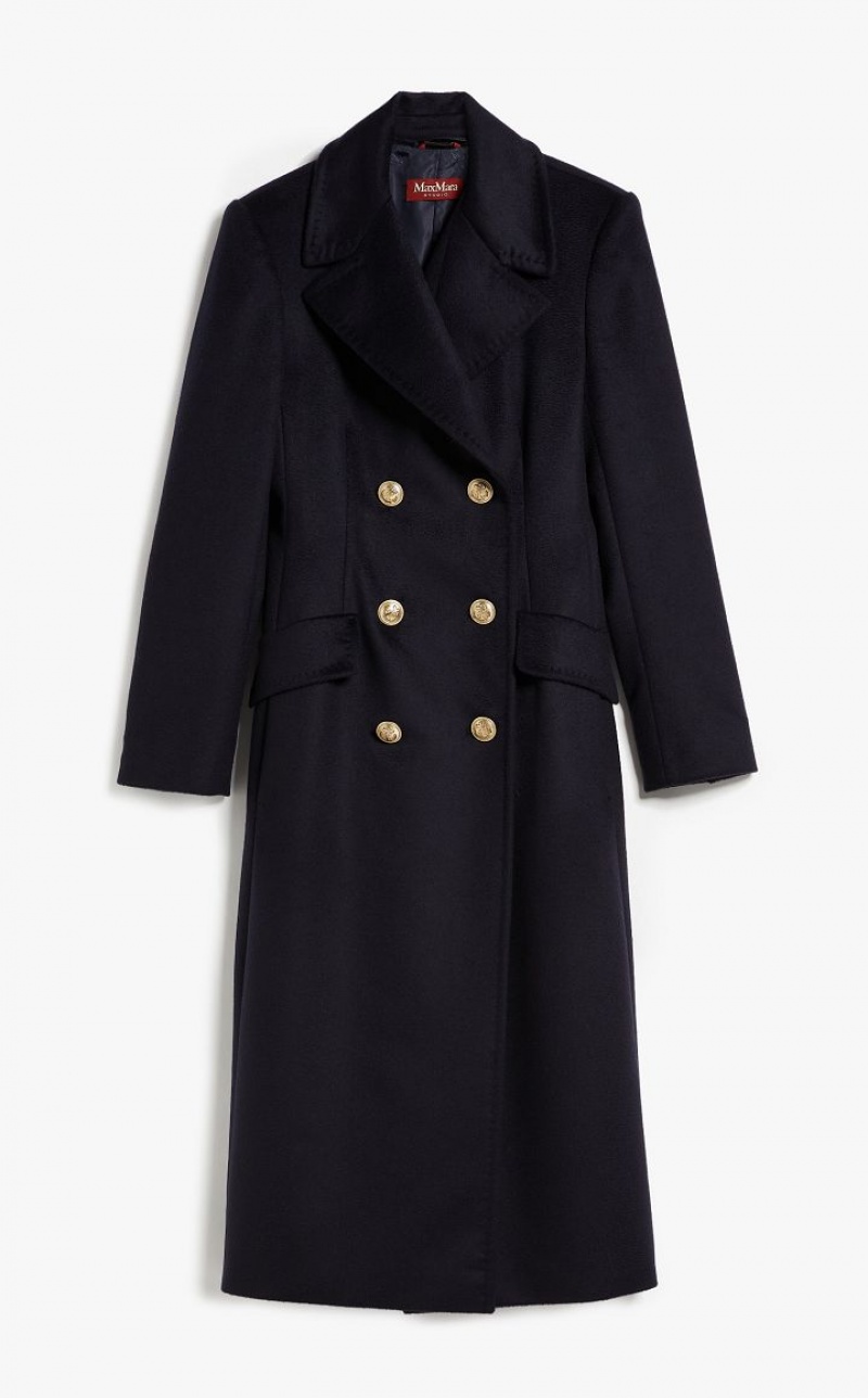 NAVY MaxMara Double-breasted Wool Coats | MMR593843