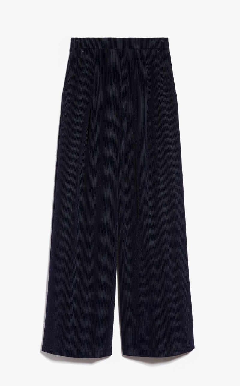 NAVY MaxMara Milano Jersey Trousers | MMR593818