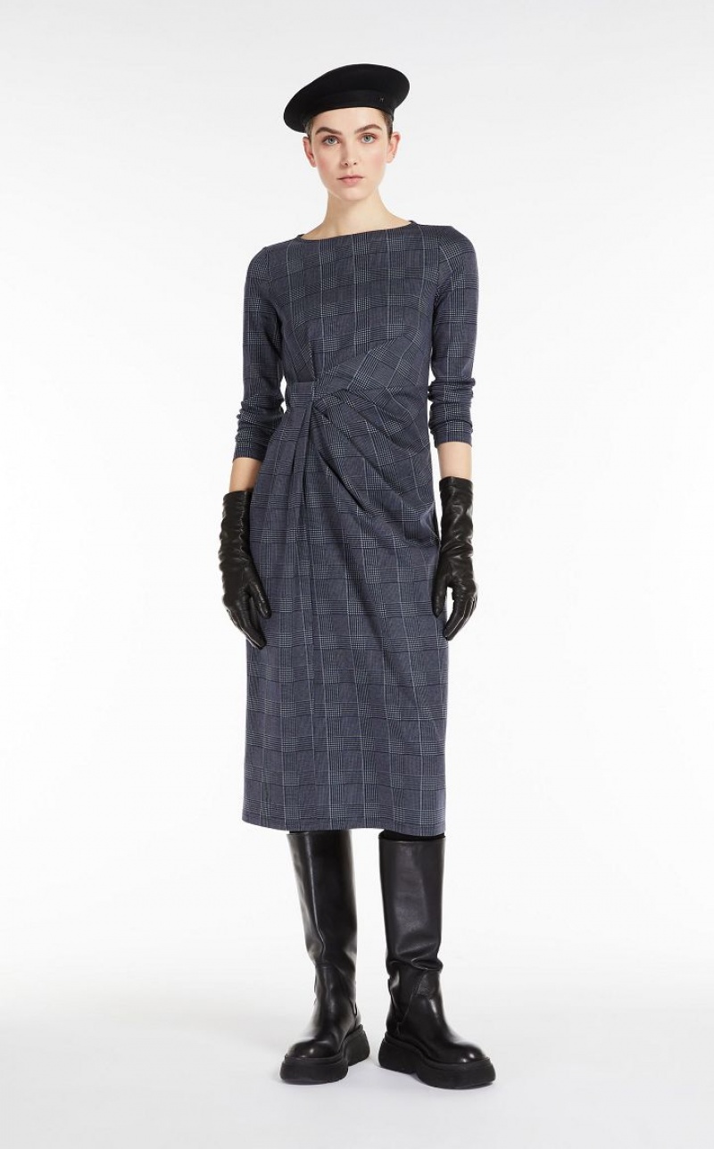 NAVY MaxMara Printed Jersey Dresses | MMR593404