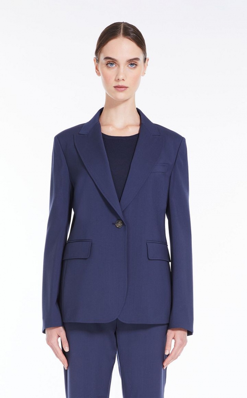 NAVY MaxMara Wool Blazers | MMR594103