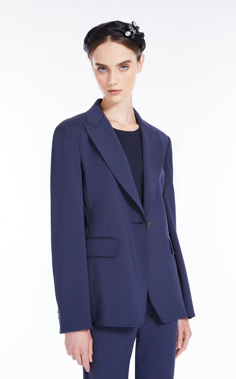 NAVY MaxMara Wool Blazers | MMR594103