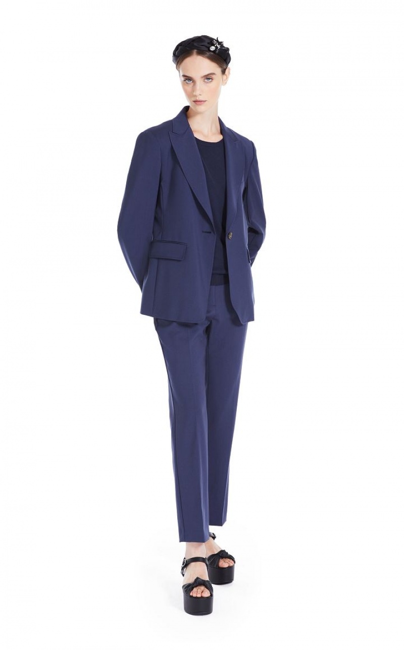 NAVY MaxMara Wool Blazers | MMR594103