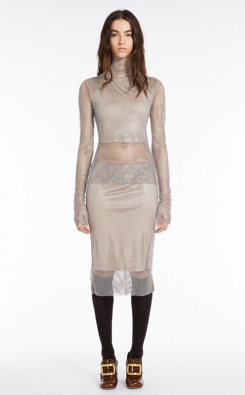 NUDO MaxMara Mesh With Rhinestones Skirts | MMR593707