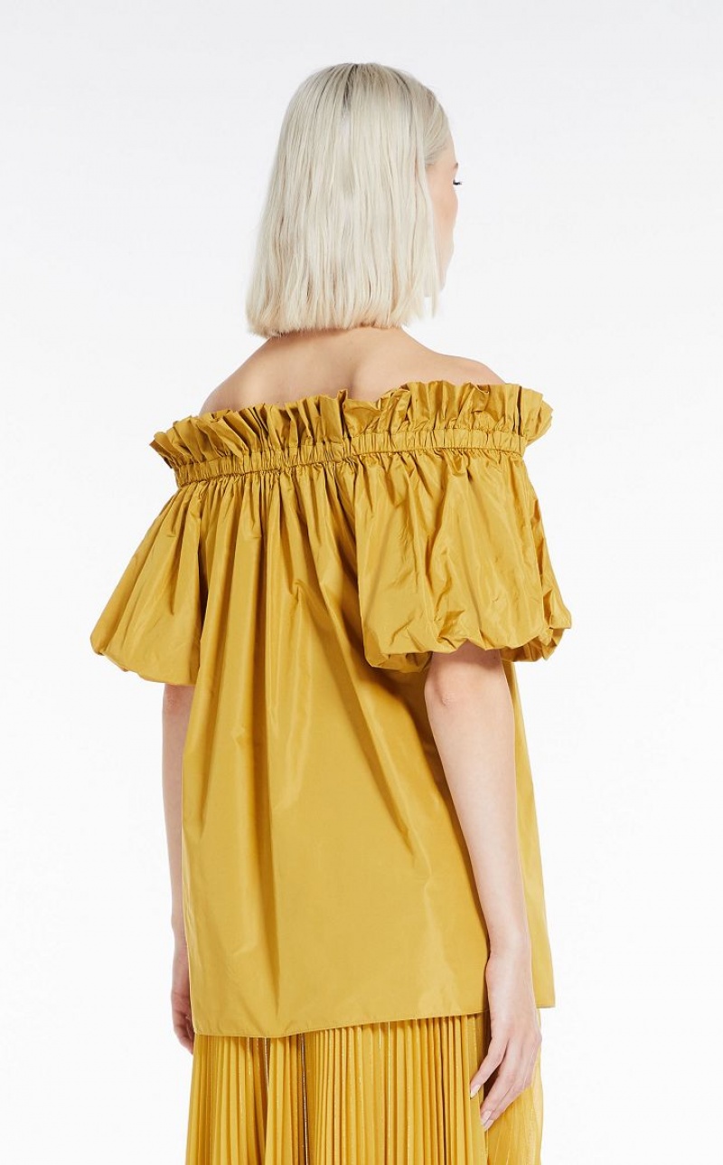 OCHRE MaxMara Balloon-fit Taffeta Blouses | MMR593597