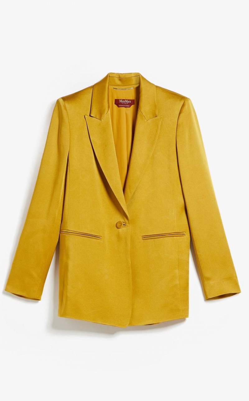 OCHRE MaxMara Envers Satin Blazers | MMR594040