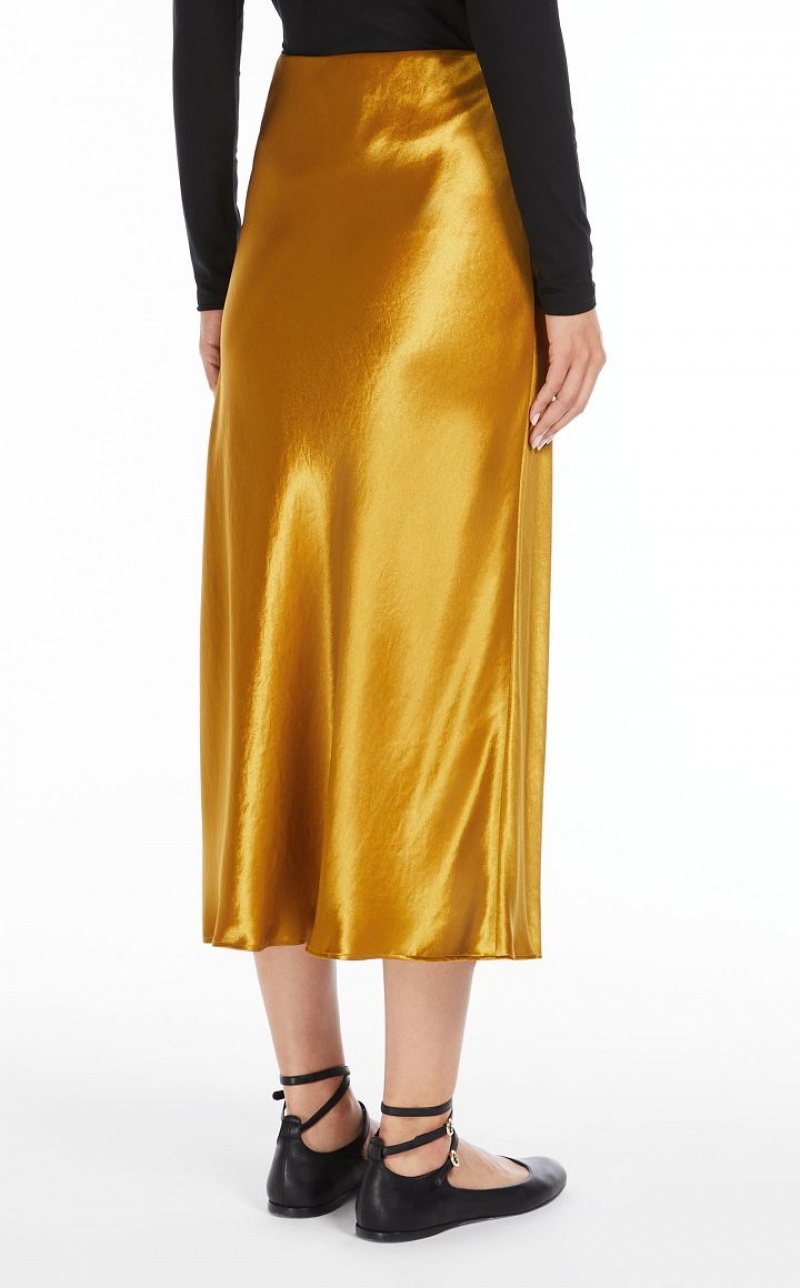 OCHRE MaxMara Satin Skirts | MMR593704