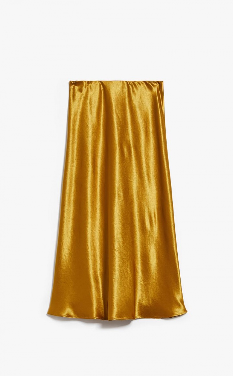 OCHRE MaxMara Satin Skirts | MMR593704