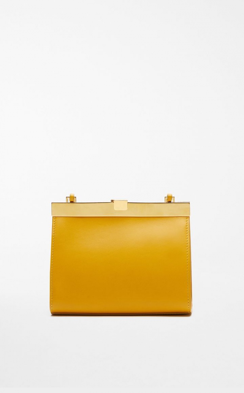 OCHRE MaxMara Small Leather Lizzie Sportmax Bag | MMR594184