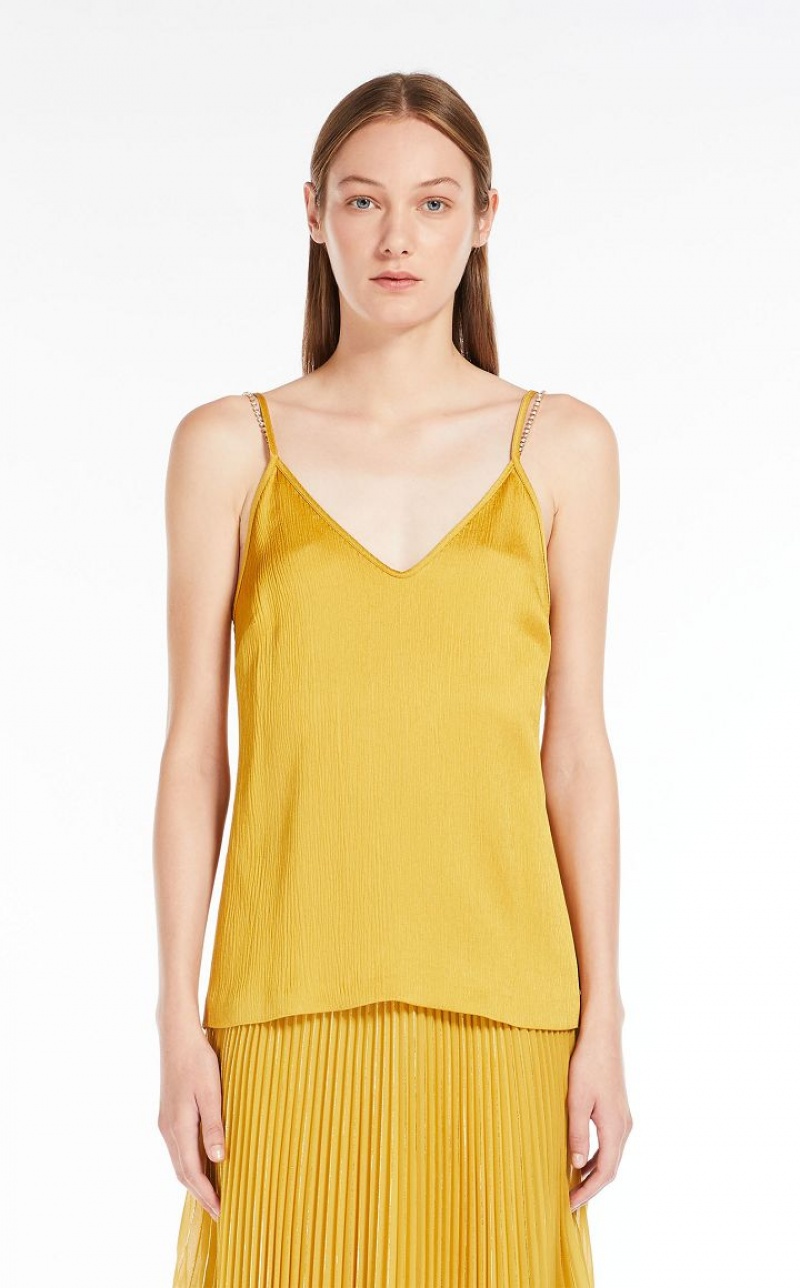 OCHRE MaxMara Viscose Crepon Blouses | MMR593551