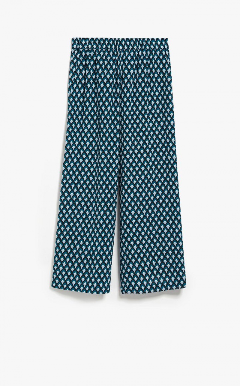 OIL MaxMara Cropped Silk Trousers | MMR593826