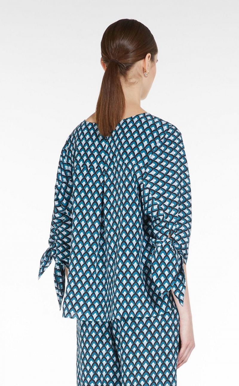 OIL MaxMara Printed Silk Blouses | MMR593587