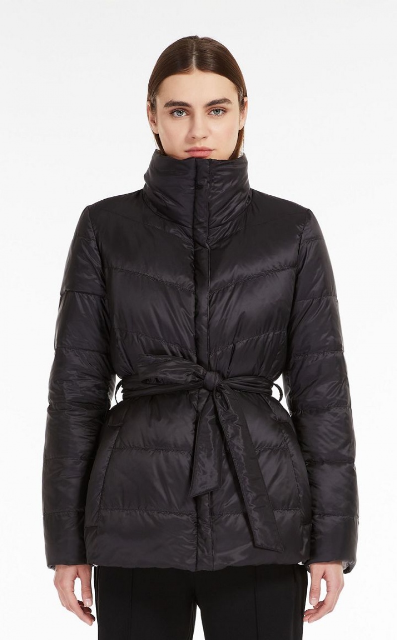 OPTICAL WHITE MaxMara Water-repellent Canvas Down Jacket Padded | MMR593970