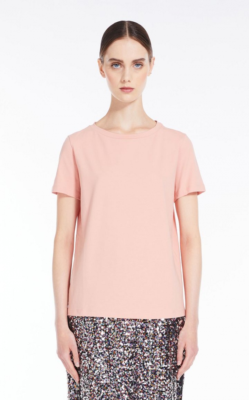 PEACH MaxMara Basic Jersey T-shirts | MMR593677