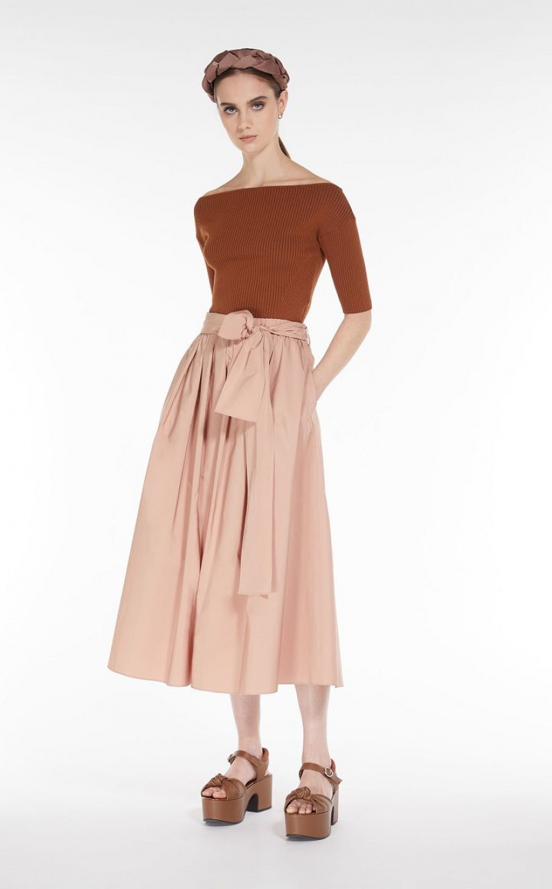 PEACH MaxMara Full In Taffeta Skirts | MMR593727