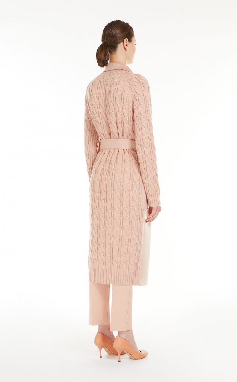 PINK MaxMara Cashmere And Wool Robe Coats | MMR593901