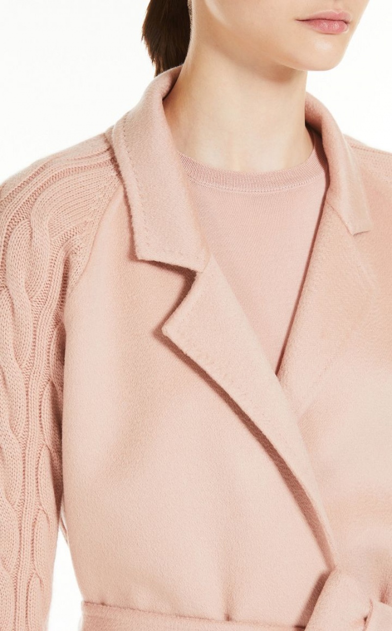 PINK MaxMara Cashmere And Wool Robe Coats | MMR593901