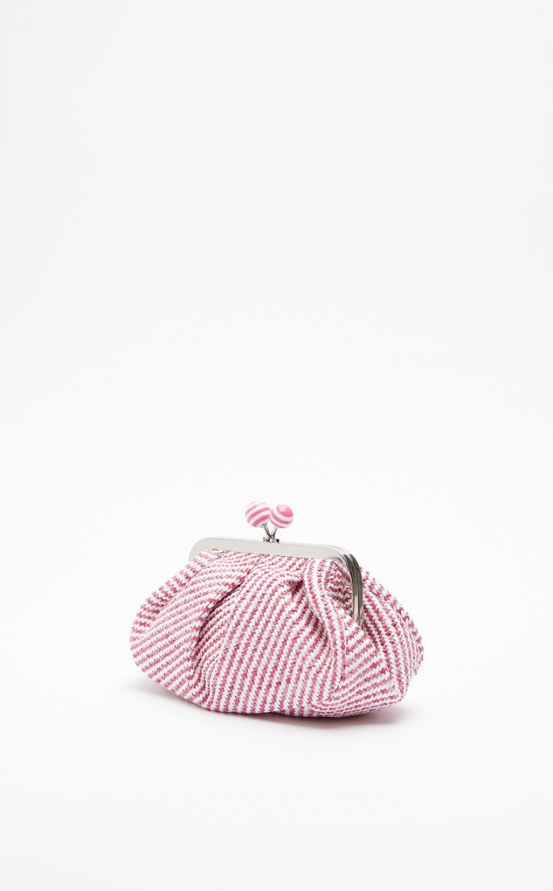 PINK MaxMara Small Pasticcinoin Raffia Weekend Bag | MMR594147