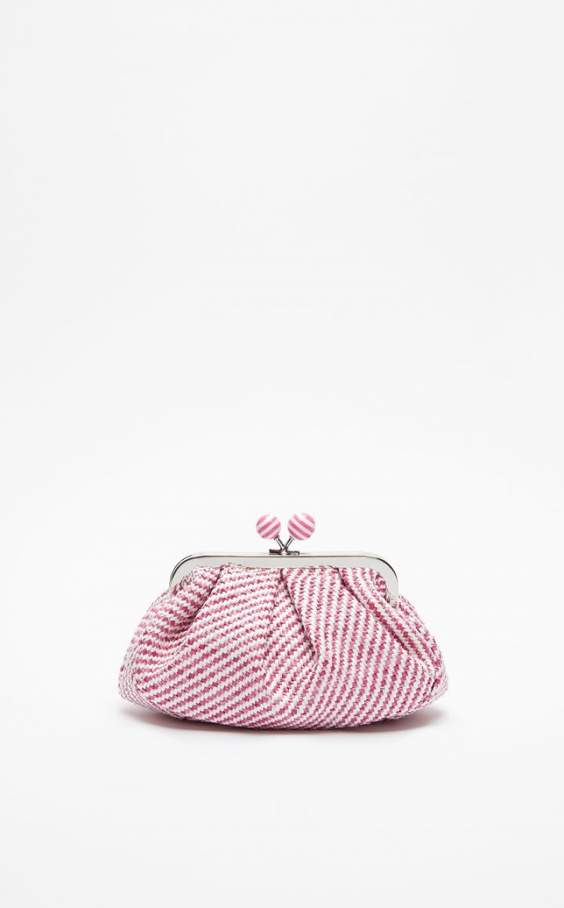 PINK MaxMara Small Pasticcinoin Raffia Weekend Bag | MMR594147