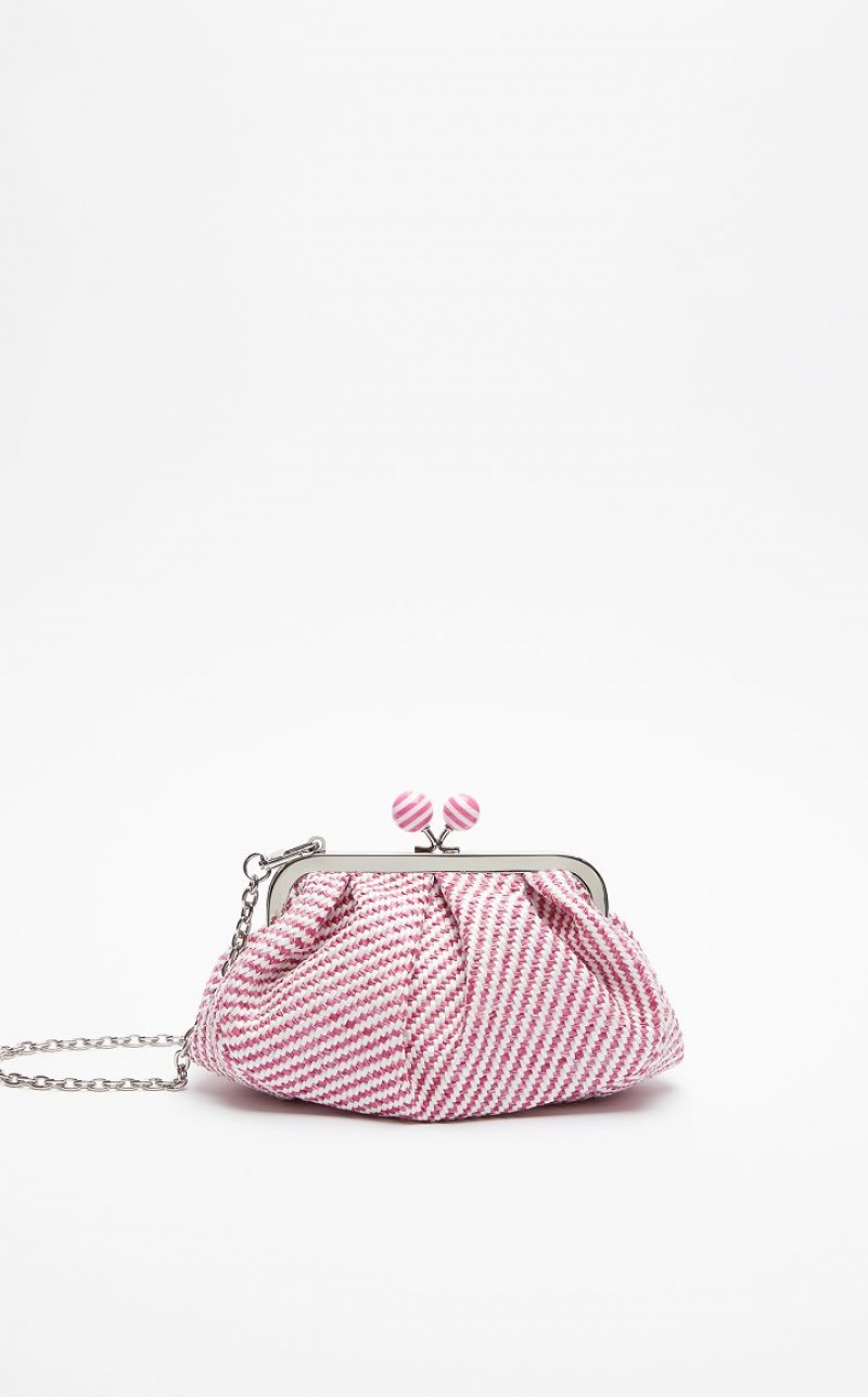 PINK MaxMara Small Pasticcinoin Raffia Weekend Bag | MMR594147