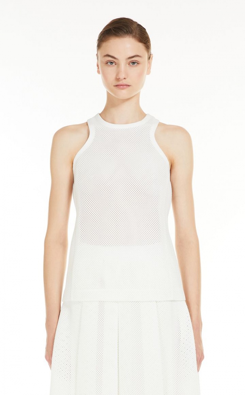 PLATINUM MaxMara Mesh-effect Technical Jersey Tops | MMR593634