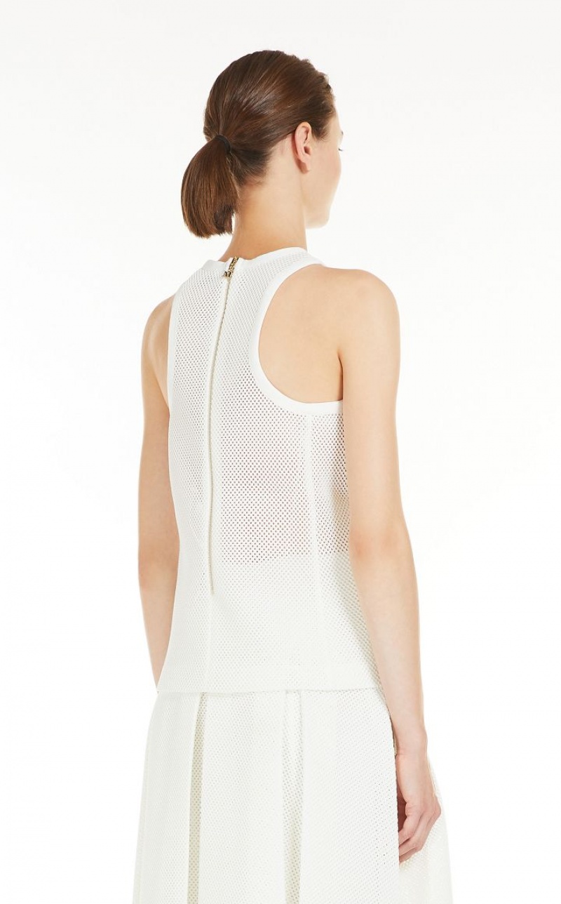 PLATINUM MaxMara Mesh-effect Technical Jersey Tops | MMR593634