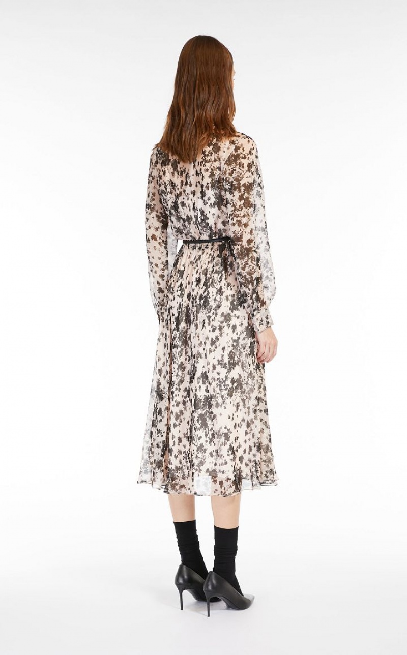 POWDER MaxMara Flowing, Printed Chiffon Dresses | MMR593328