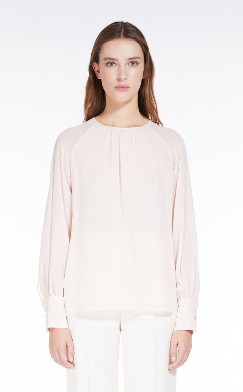 POWDER MaxMara Georgette With Wide Sleeves Blouses | MMR593599