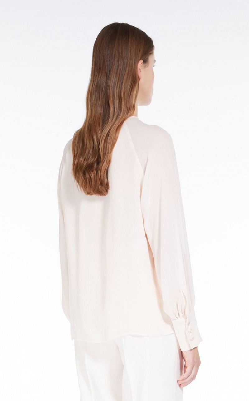 POWDER MaxMara Georgette With Wide Sleeves Blouses | MMR593599