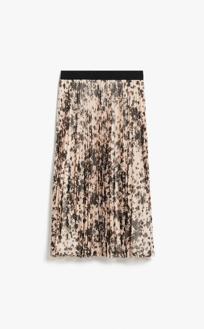 POWDER MaxMara Pleated Printed Tulle Skirts | MMR593680