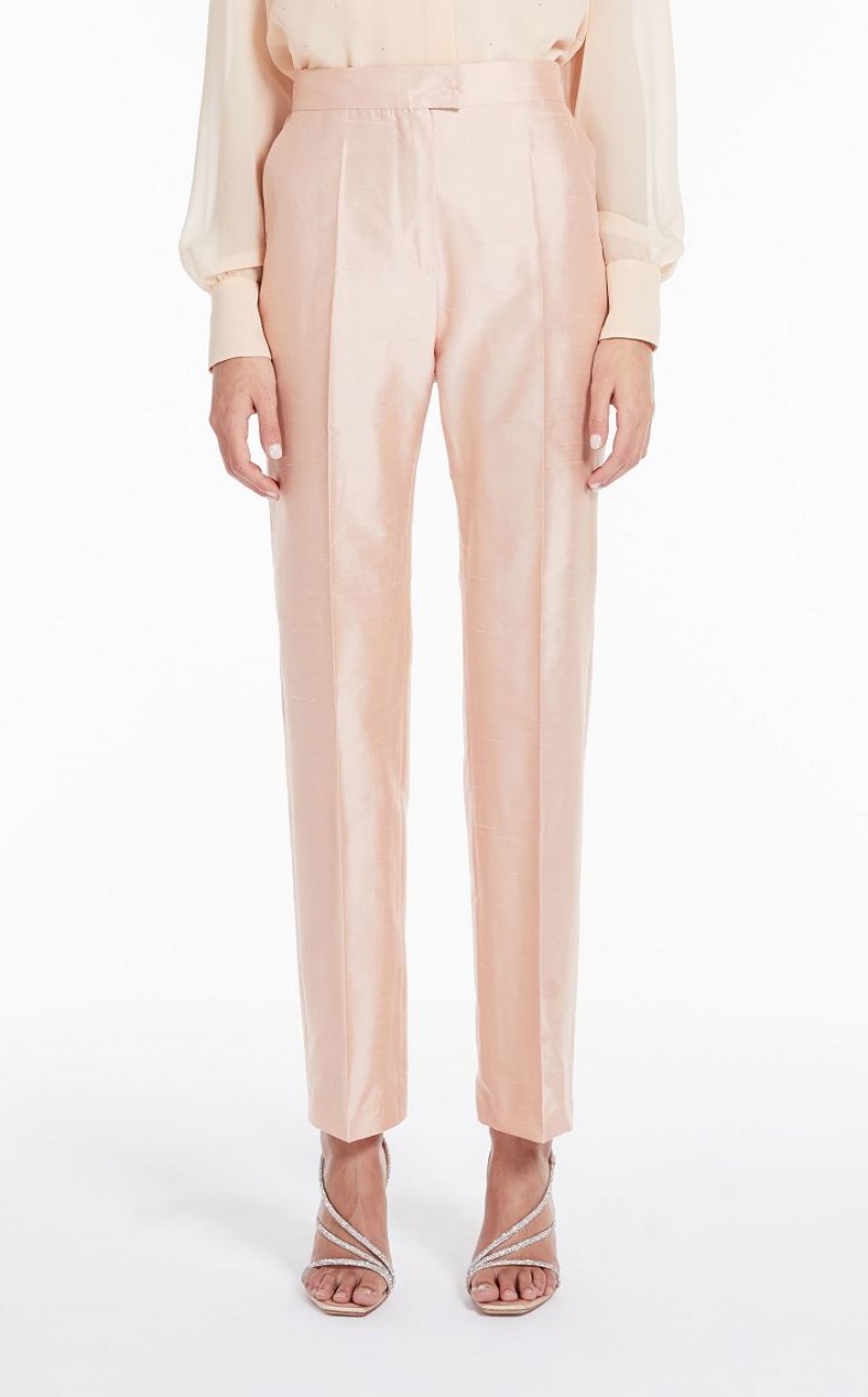 POWDER MaxMara Silk Shantung Trousers | MMR593823