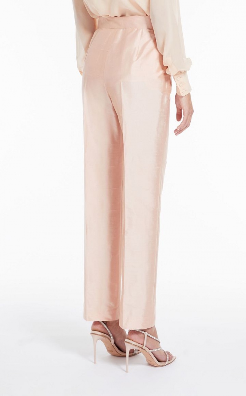 POWDER MaxMara Silk Shantung Trousers | MMR593823