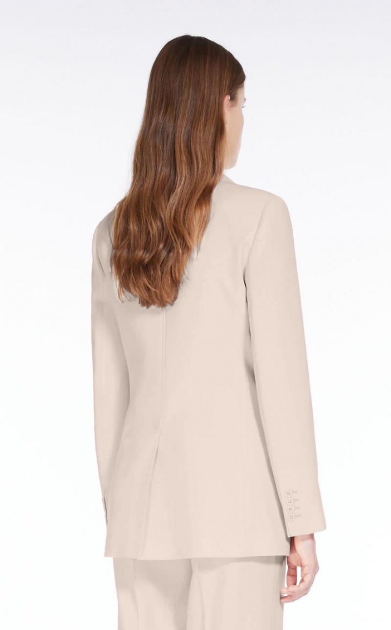 POWDER MaxMara Wool Satin Crepe Blazers | MMR594092