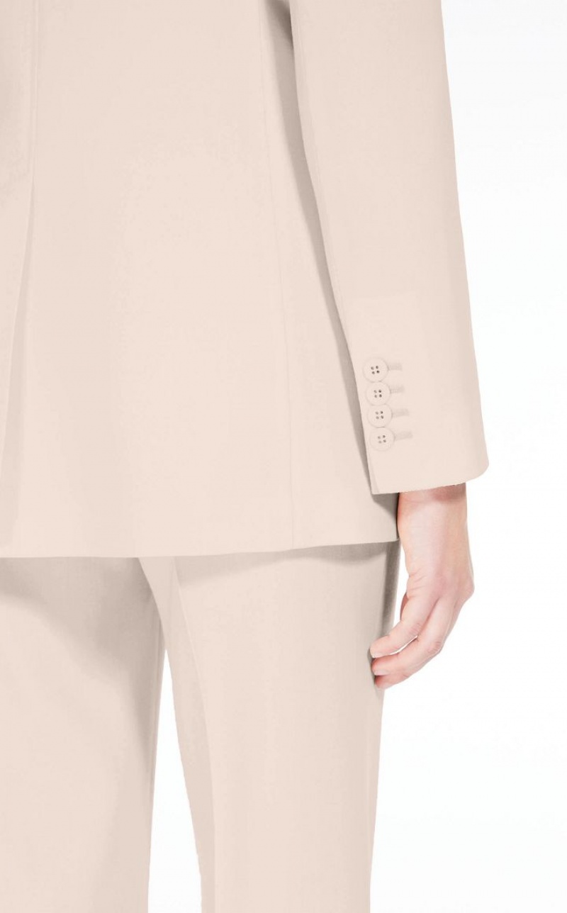 POWDER MaxMara Wool Satin Crepe Blazers | MMR594092