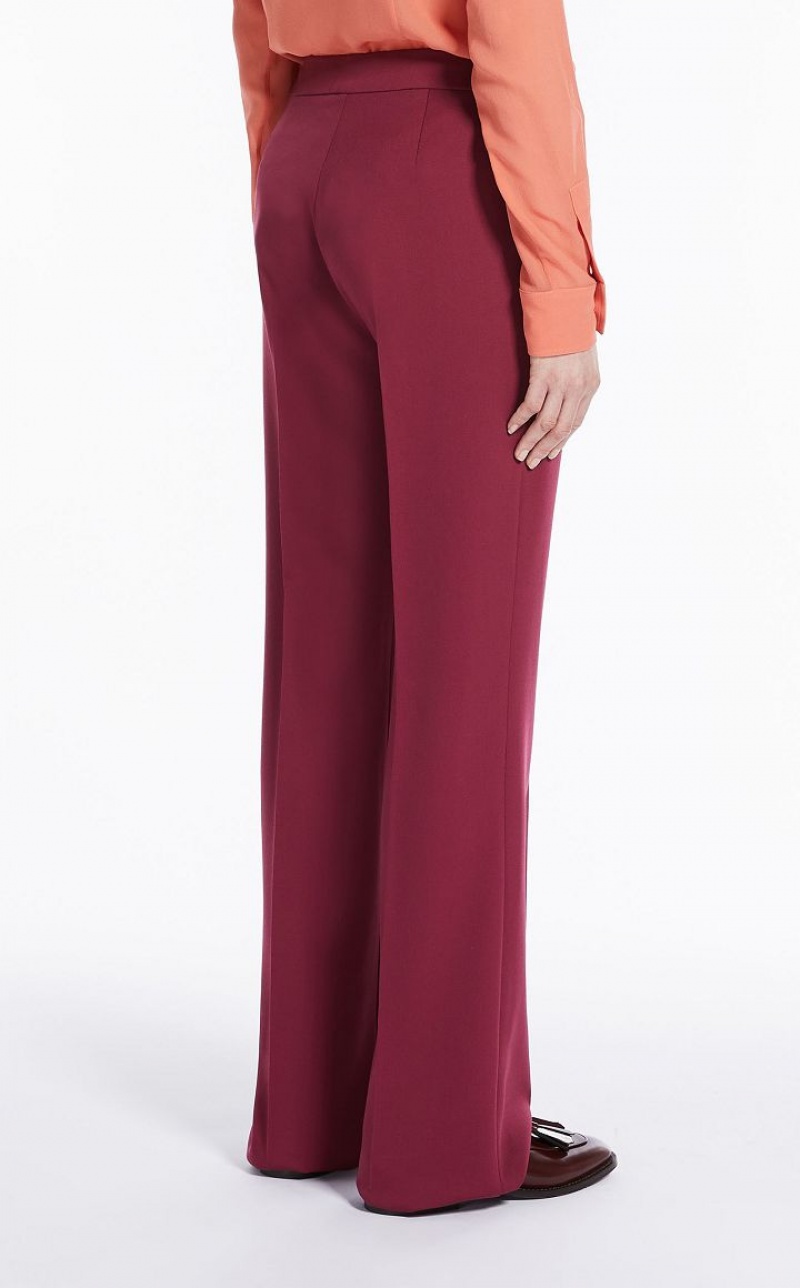 RASPBERRY MaxMara Flared In Wool Trousers | MMR593825