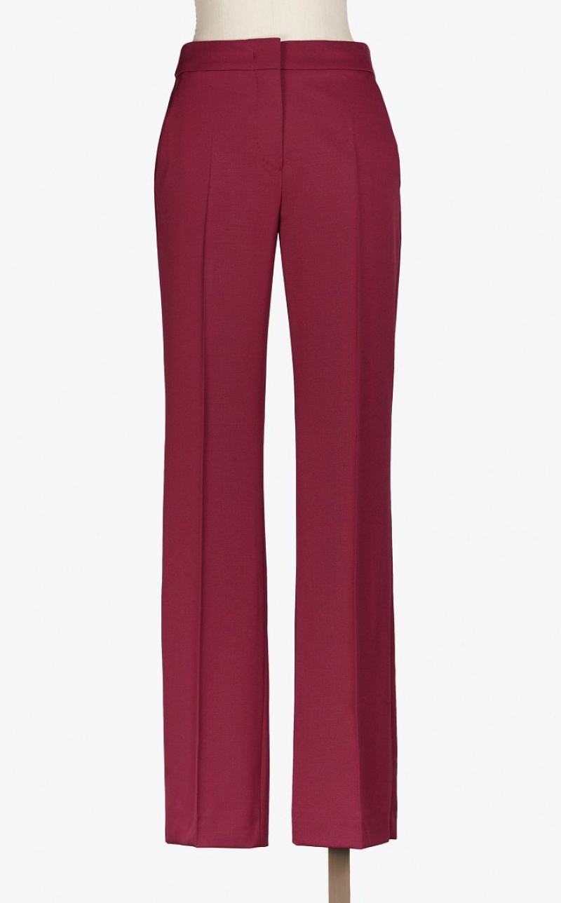 RASPBERRY MaxMara Flared In Wool Trousers | MMR593825