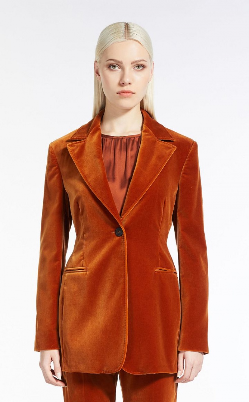 RUST MaxMara Cotton Velvet Suit | MMR593503