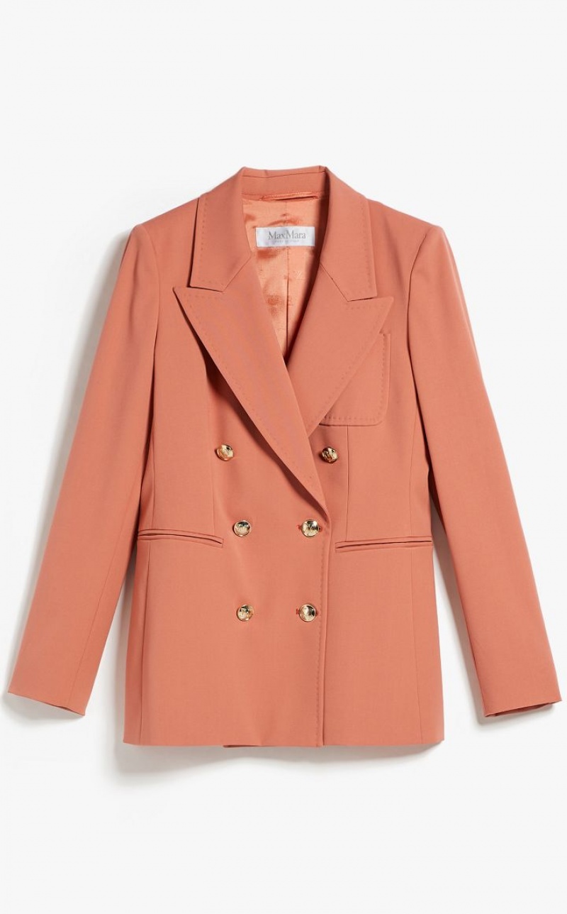 SALMON MaxMara Gabardine Wool Blazers | MMR594084