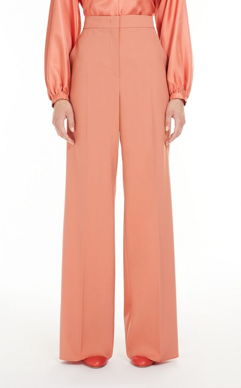 SALMON MaxMara High-waisted Wool Suit | MMR593505