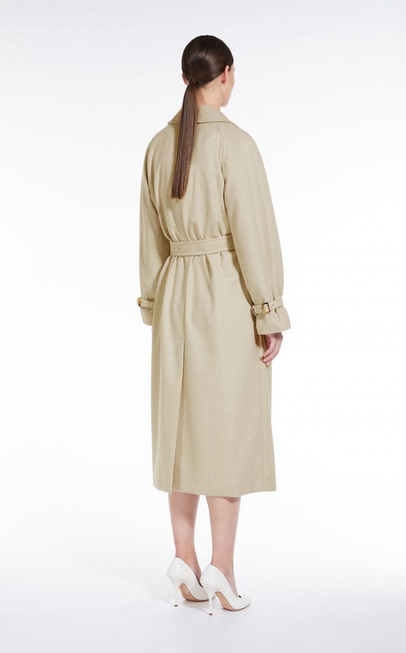 SAND MaxMara Cashmere, Alpaca And Camel Trench Coats | MMR593844